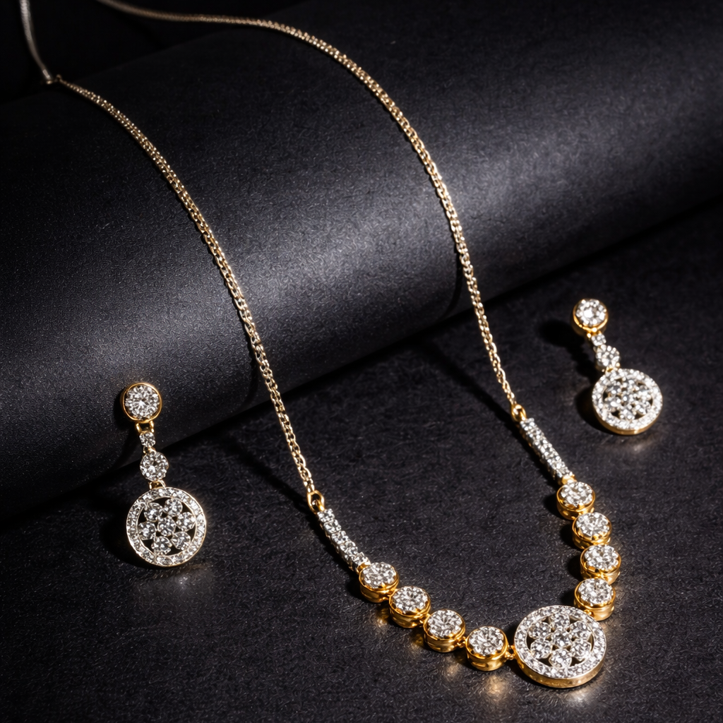 Diamond Locket Set
