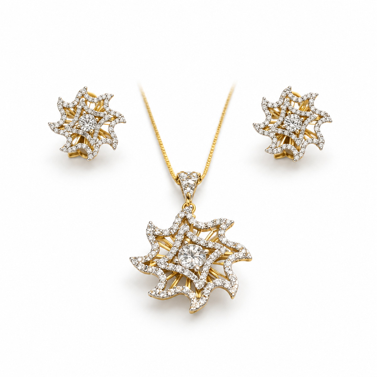 Diamond Locket Set