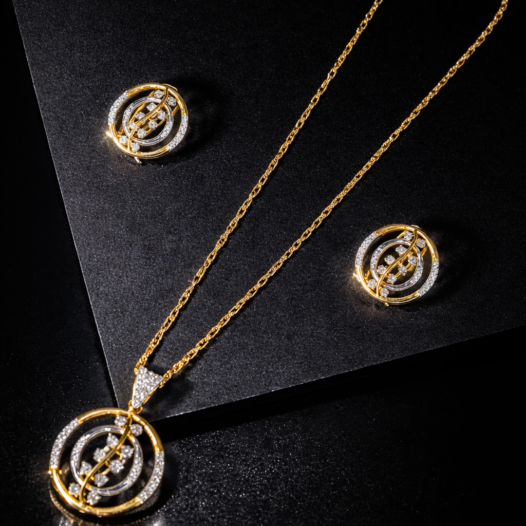Diamond Locket Set