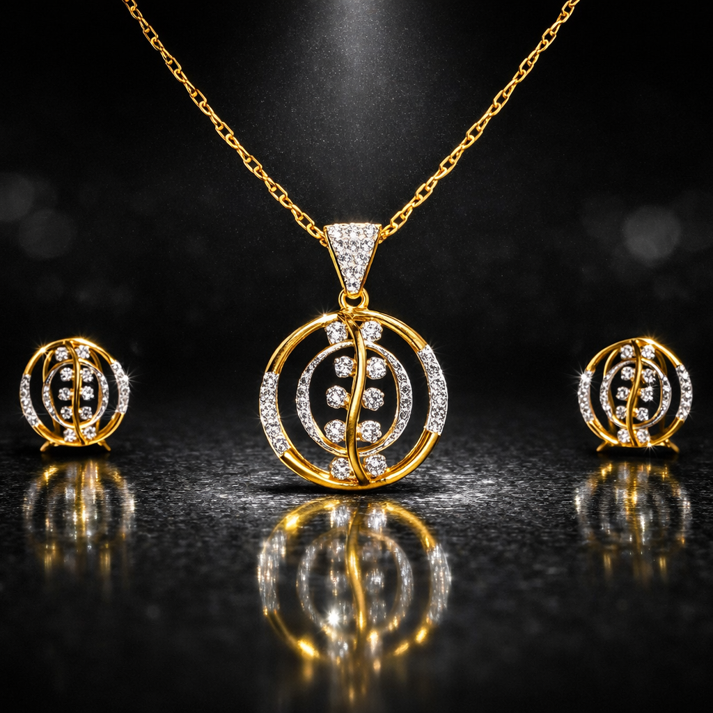 Diamond Locket Set