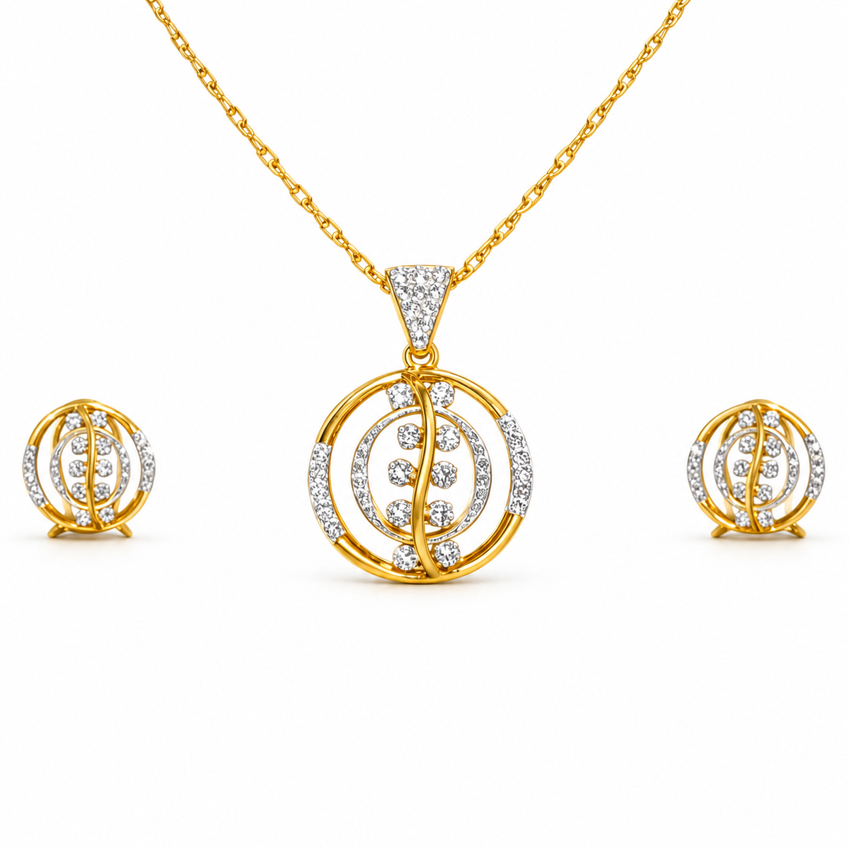 Diamond Locket Set