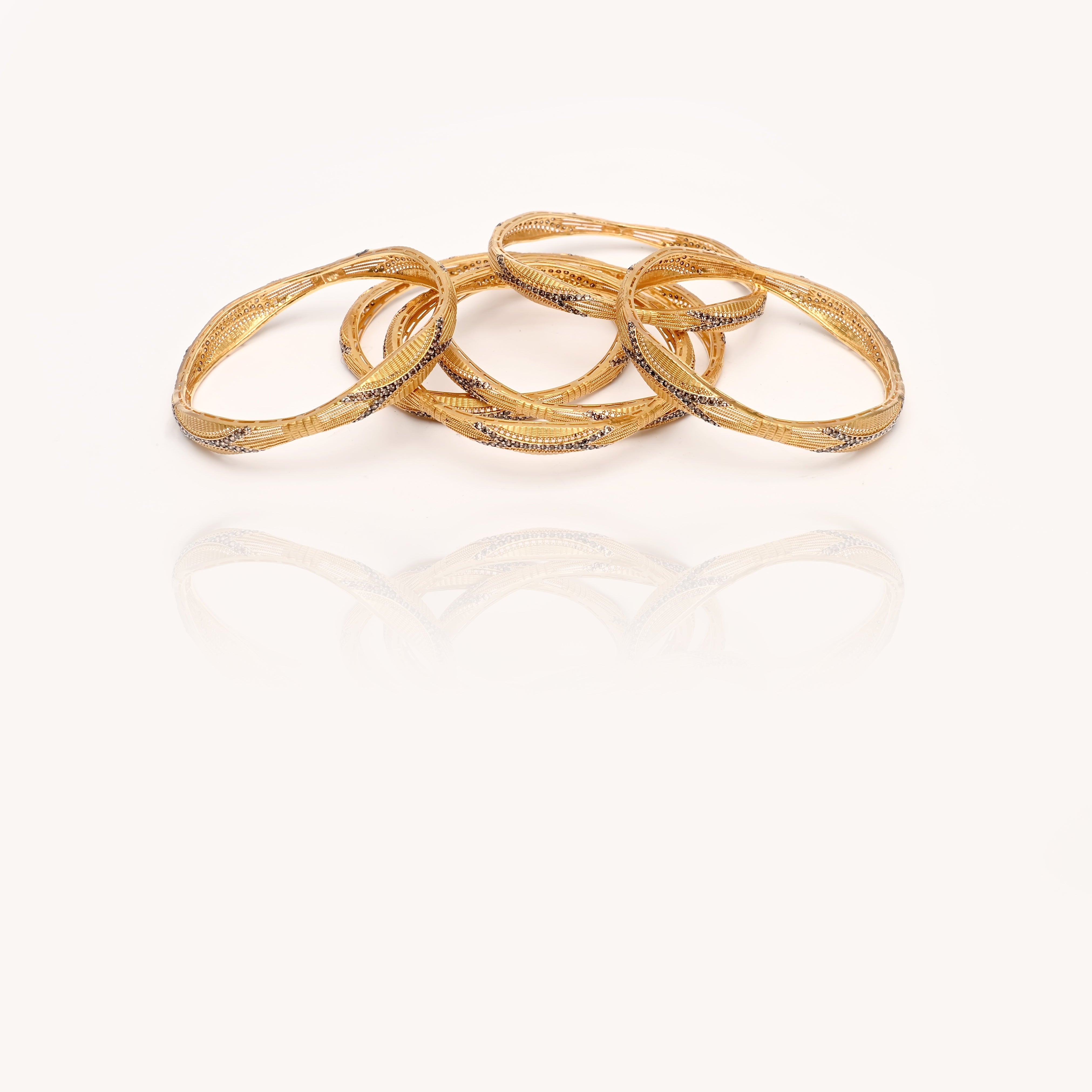Gold Bangles - SSER123